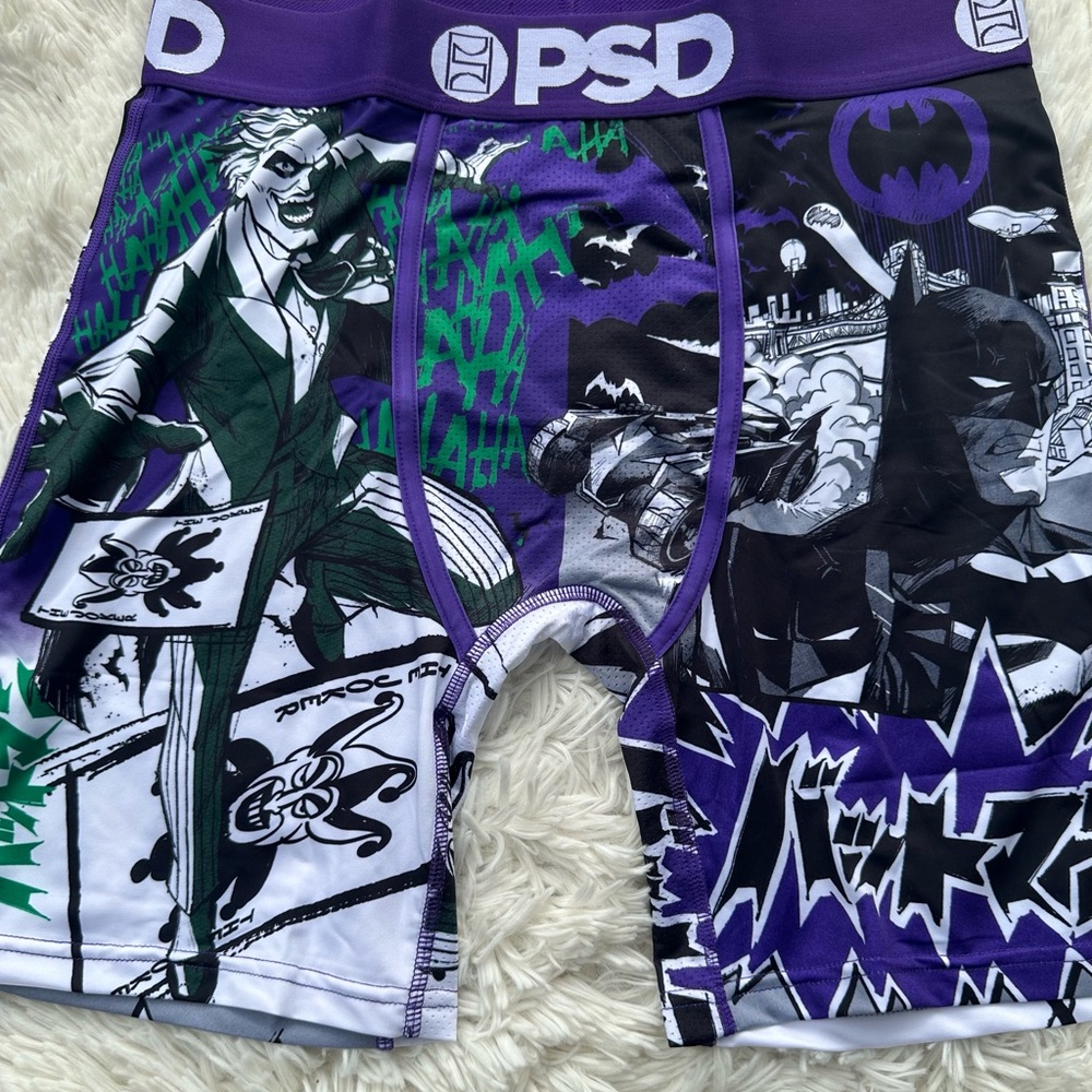 PSD Men Graphic Boxer Briefs - Batman Purple and Green